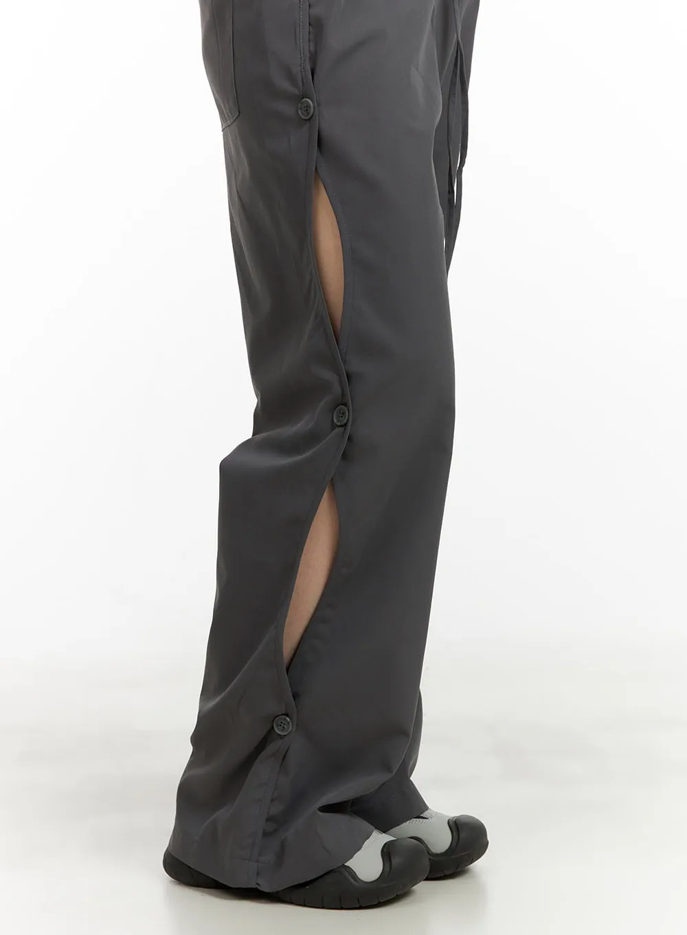 Buttoned Cut-Out String Waist Pants CU424 sold by Lewkin product image thumbnail 5