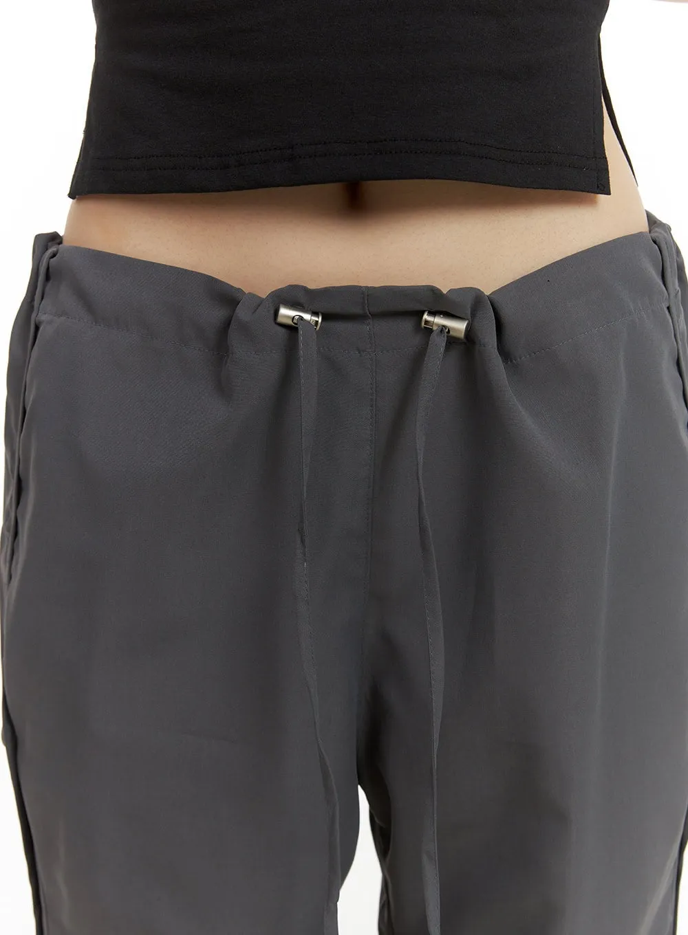 Buttoned Cut-Out String Waist Pants CU424 sold by Lewkin product image thumbnail 4