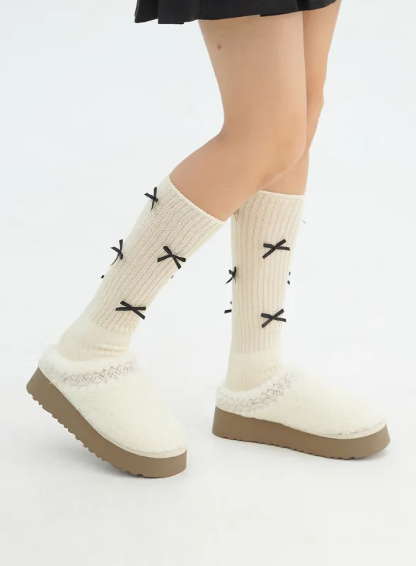 Ribbon Midi Socks IN316 sold by Lewkin