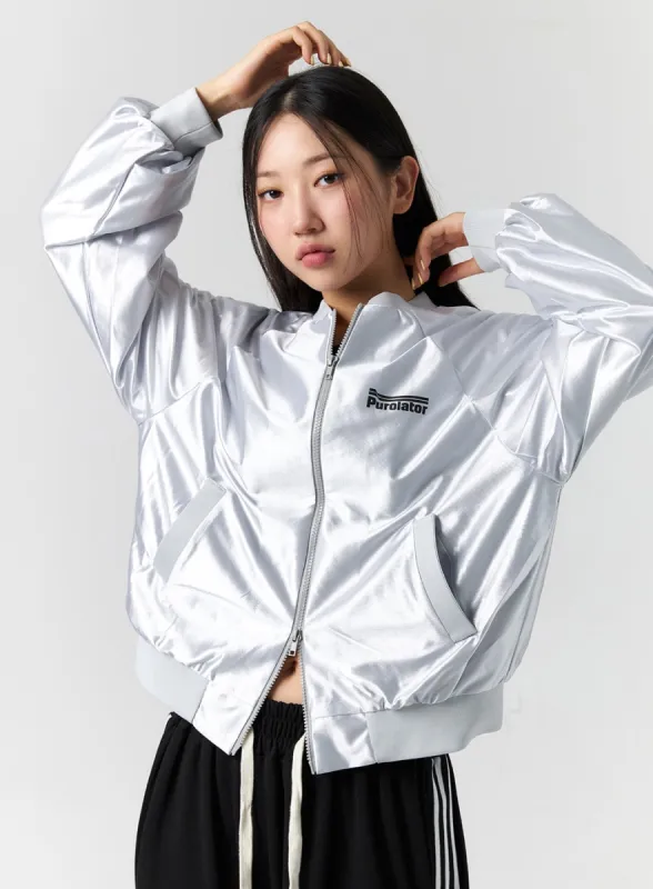 Shiny Graphic Zip Jacket CS308 sold by Lewkin