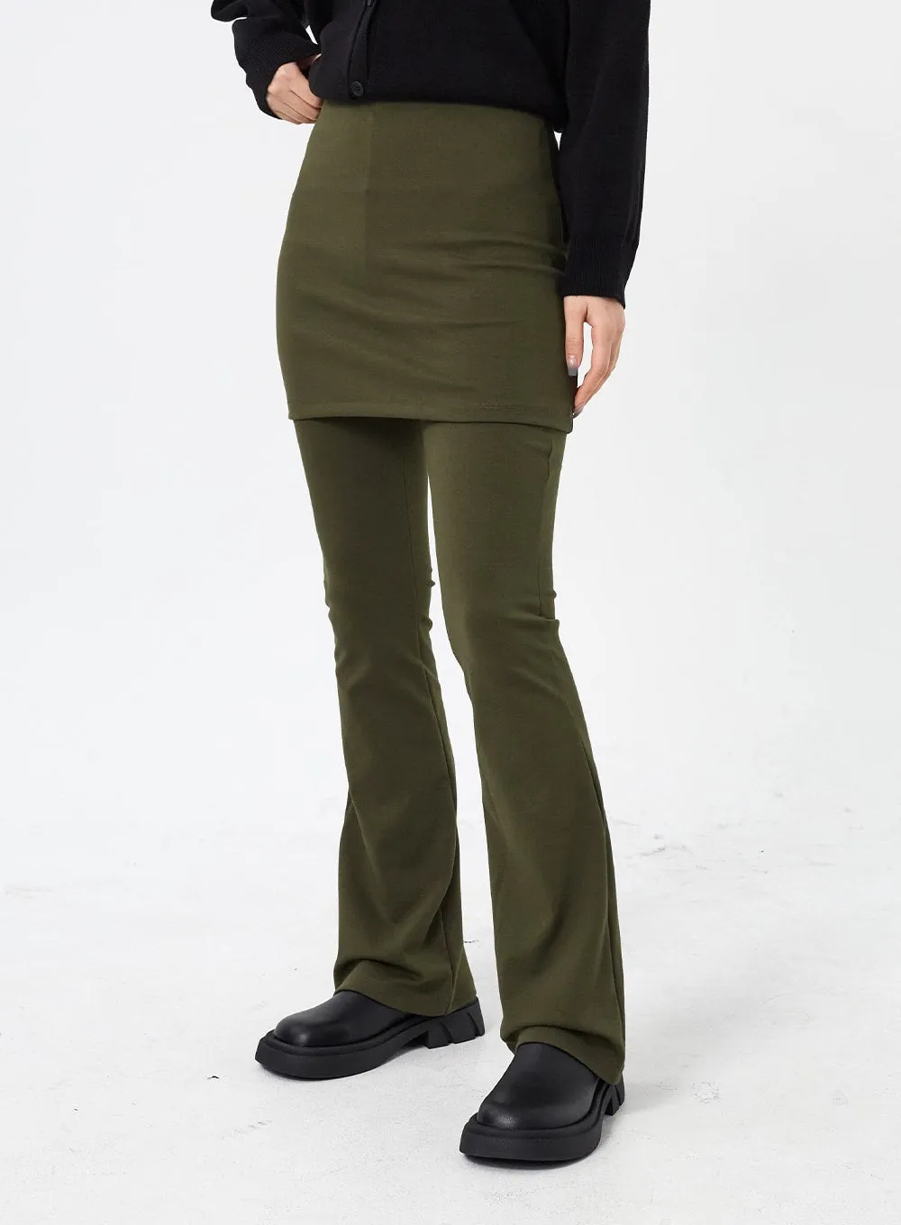 Layered Skirt And Bootcut Pants CM315 sold by Lewkin product image thumbnail 2