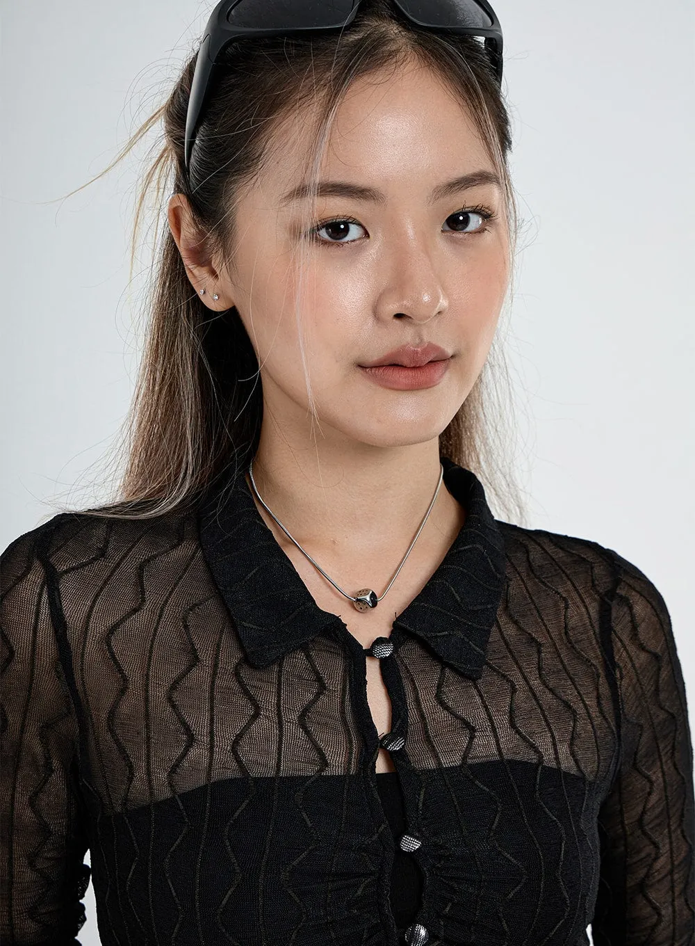 Silver Color Dice Necklace CO04 sold by Lewkin product image thumbnail 2