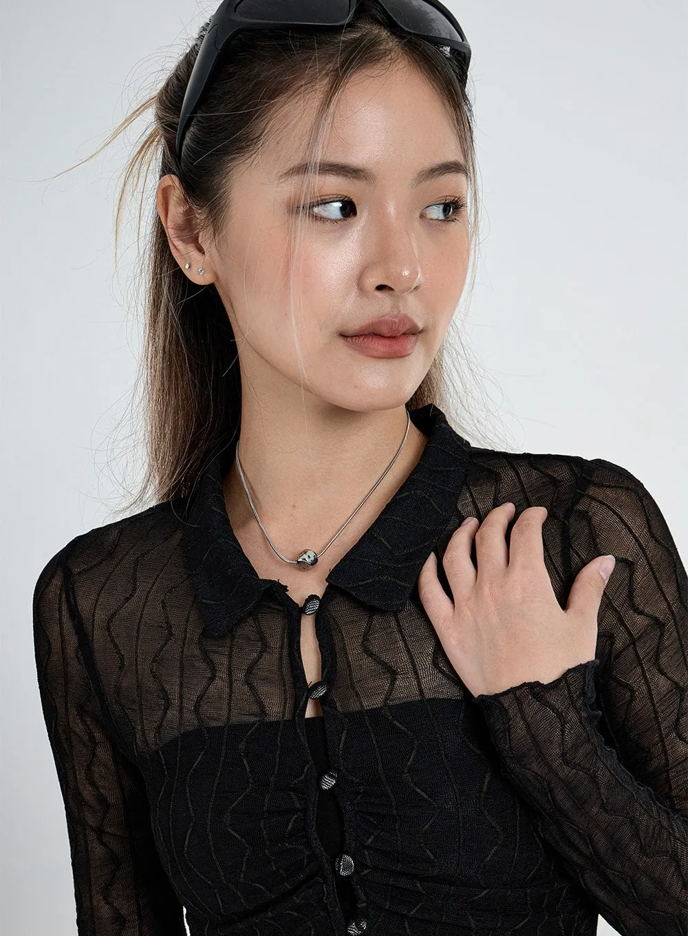 Silver Color Dice Necklace CO04 sold by Lewkin