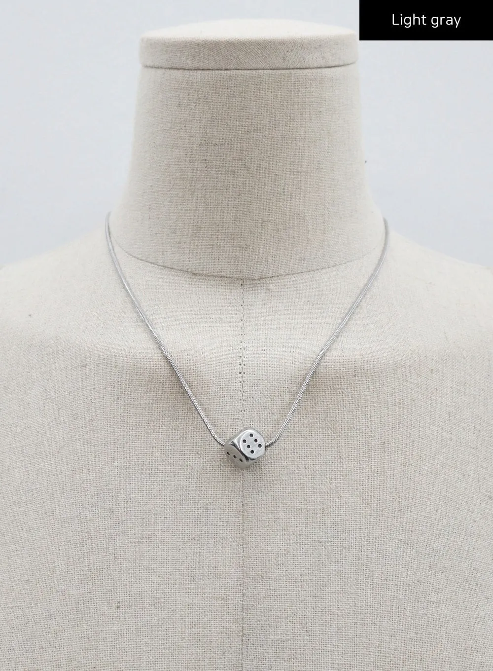 Silver Color Dice Necklace CO04 sold by Lewkin product image thumbnail 5
