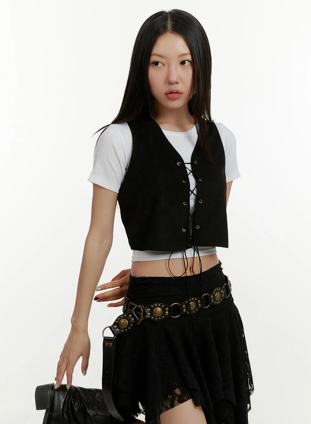 X-Strap Crop Vest CY408 sold by Lewkin product image thumbnail 3