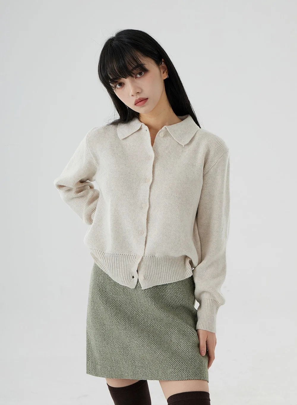 Simple Button Cardigan OO24 sold by Lewkin