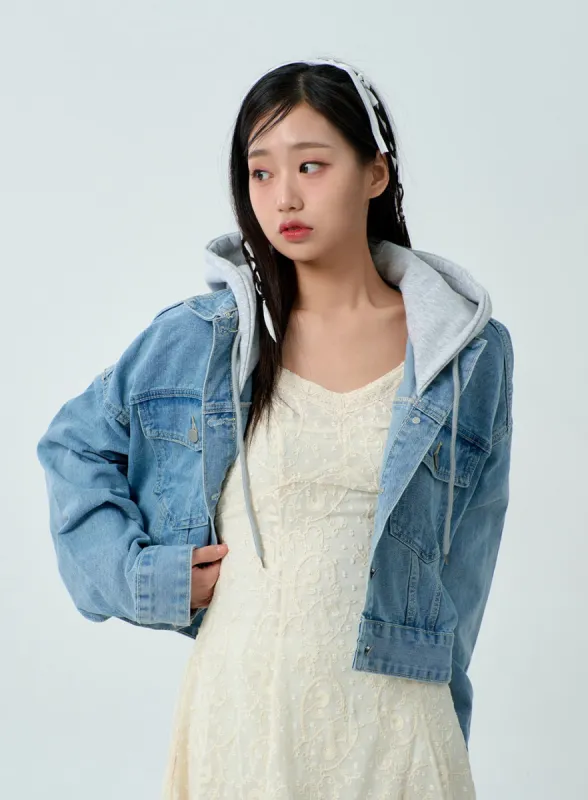 Hoodie Denim Jacket BM330 sold by Lewkin