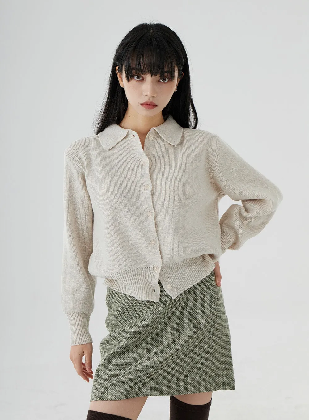 Simple Button Cardigan OO24 sold by Lewkin product image thumbnail 4