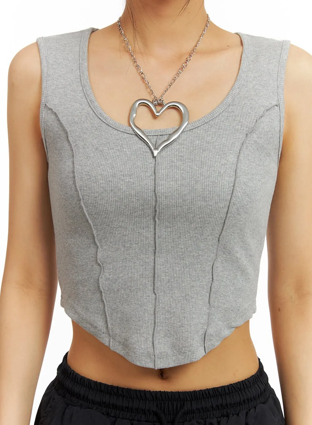 Metal Heart Pendant Chain Necklace CA424 sold by Lewkin product image thumbnail 3