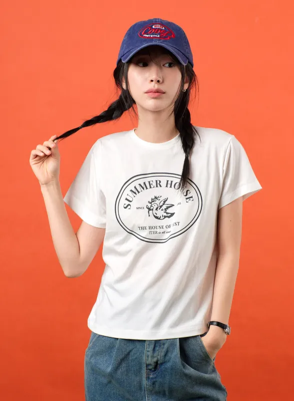 Graphic Lettering Tee OF405 sold by Lewkin