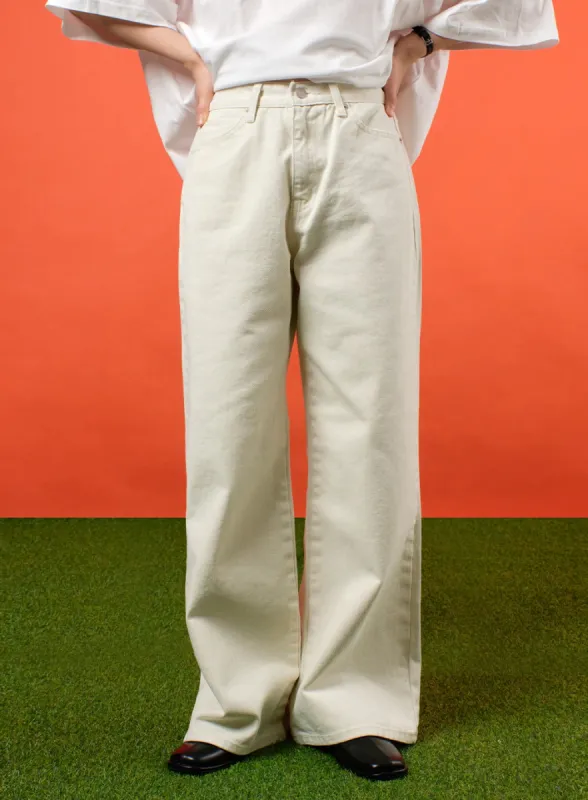 Mid Waist Pocket Wide Leg Pants OF406 sold by Lewkin