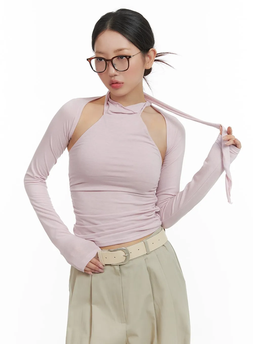 Halter Neck Top with Bolero CA409 sold by Lewkin