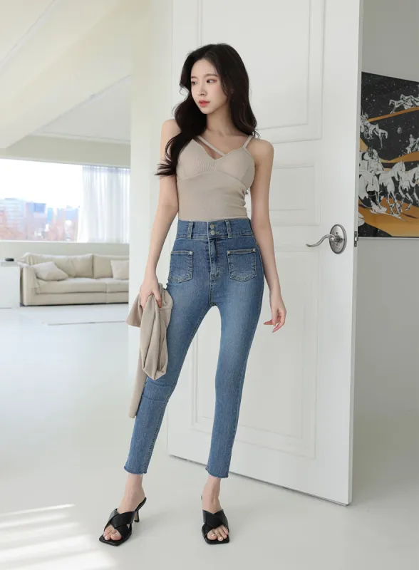V-neck Button Down Cropped Cardigan IA11 sold by Lewkin