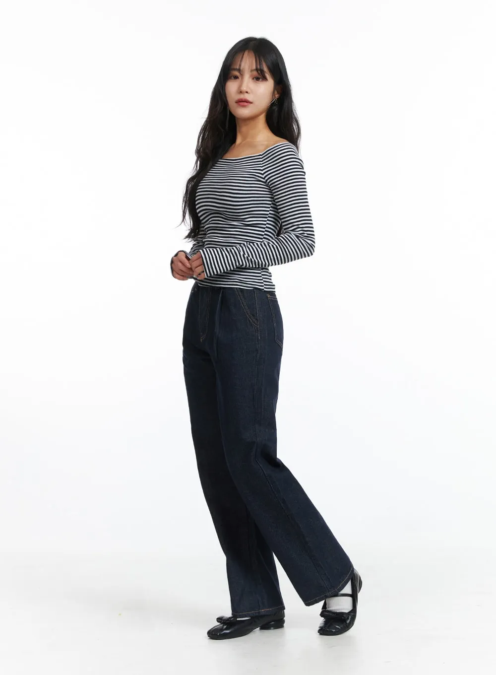 Denim Straight-Leg Jeans OJ431 sold by Lewkin product image thumbnail 4