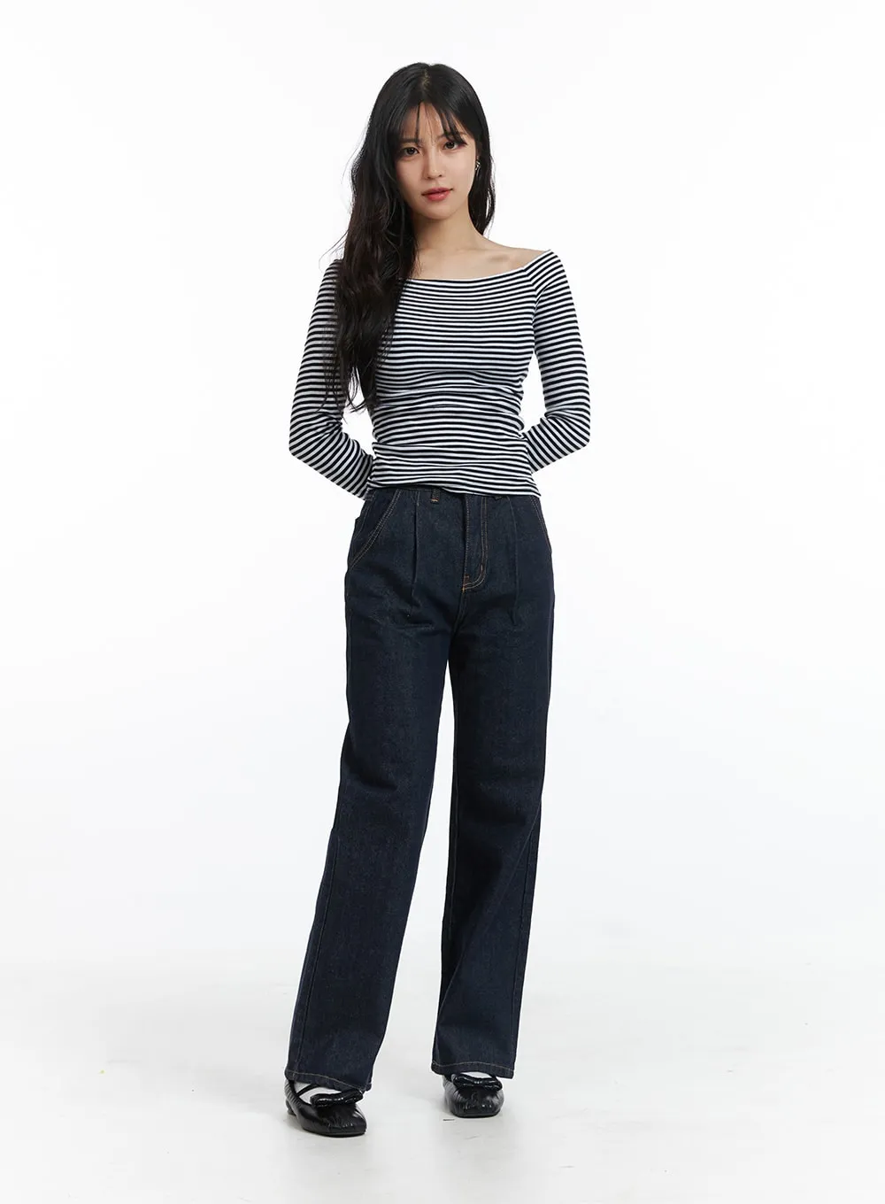 Denim Straight-Leg Jeans OJ431 sold by Lewkin product image thumbnail 5