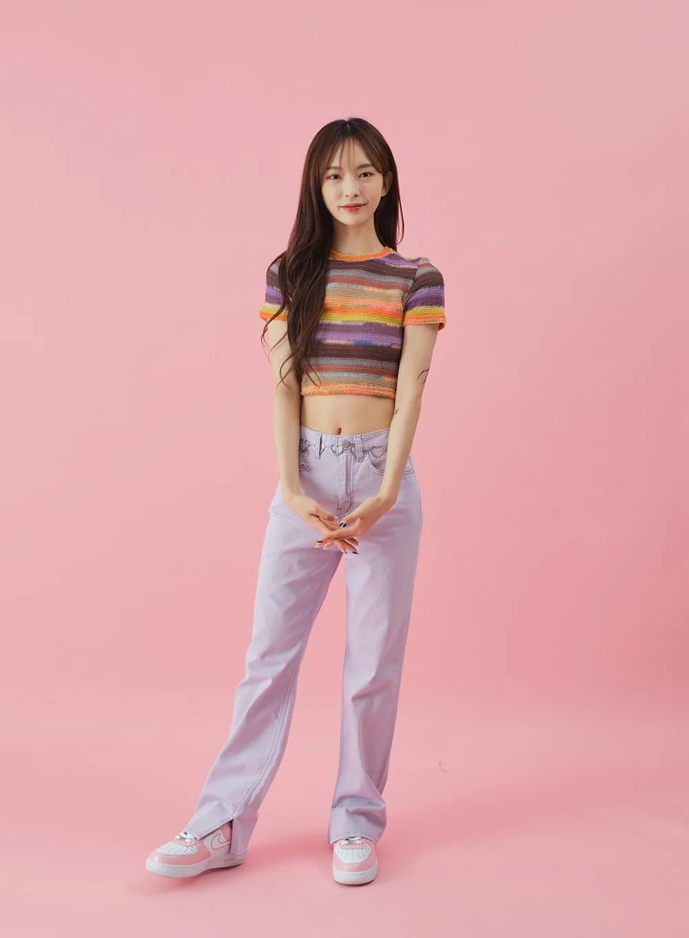 Side Slit Semi Wide Colorful Pants BY30 sold by Lewkin product image thumbnail 4
