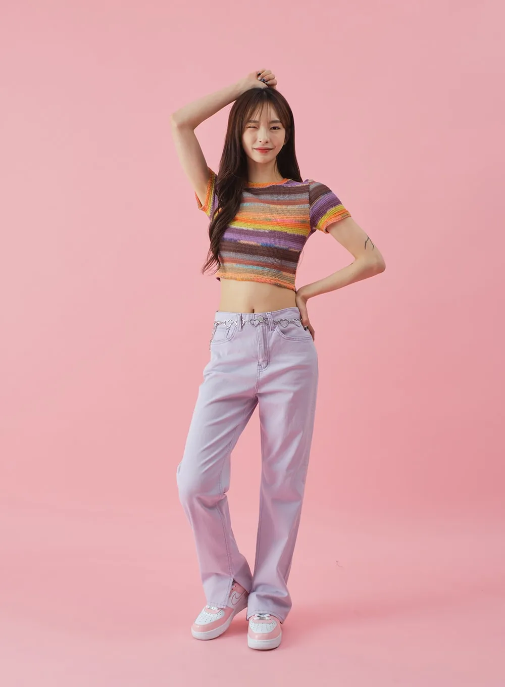 Side Slit Semi Wide Colorful Pants BY30 sold by Lewkin