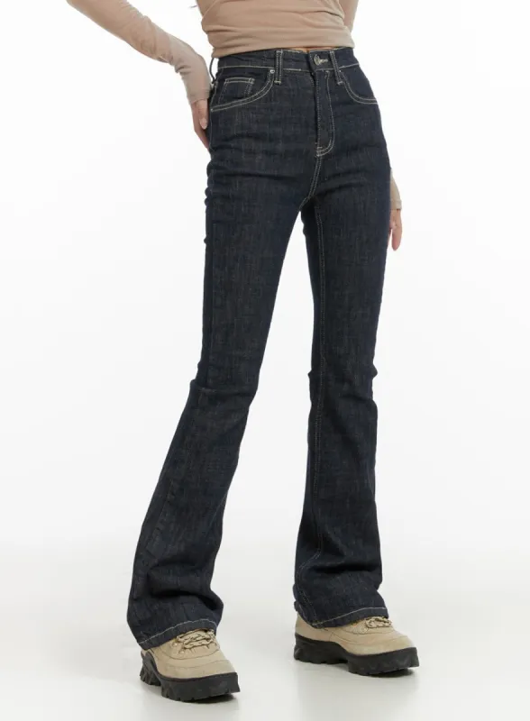 High Rise Slim-Fit Bootcut Jeans CA403 sold by Lewkin
