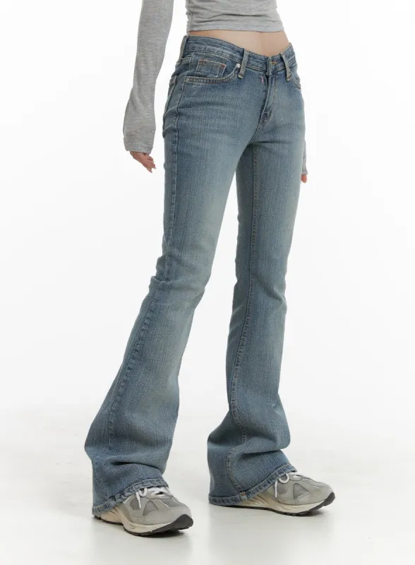 Low Waist Bootcut Jeans CA402 sold by Lewkin