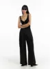 Deep V-Neck Button Sleeveless Top IF402 sold by Lewkin