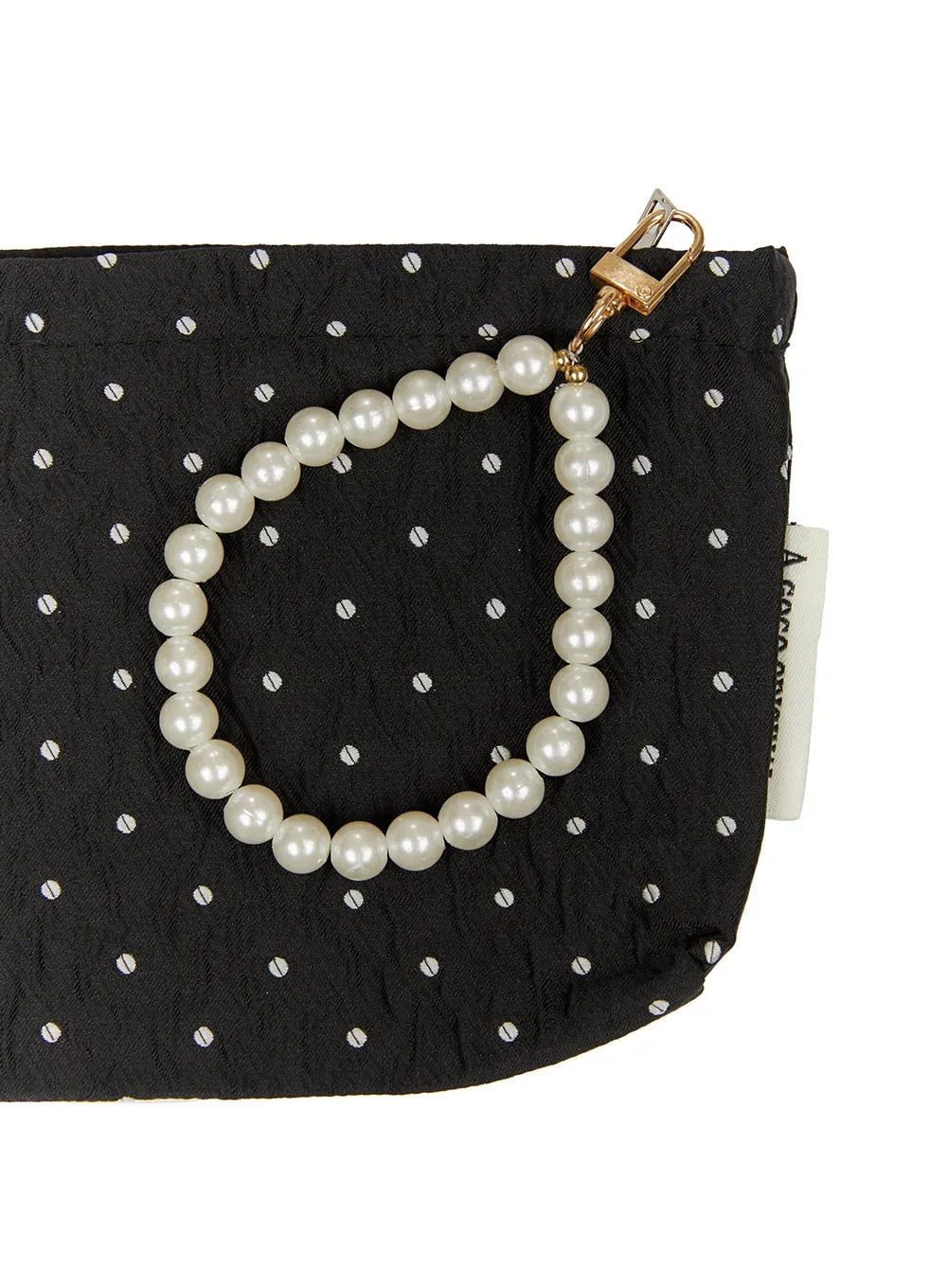 Polka Dot Pearl Strap Makeup Pouch IU419 sold by Lewkin product image thumbnail 3