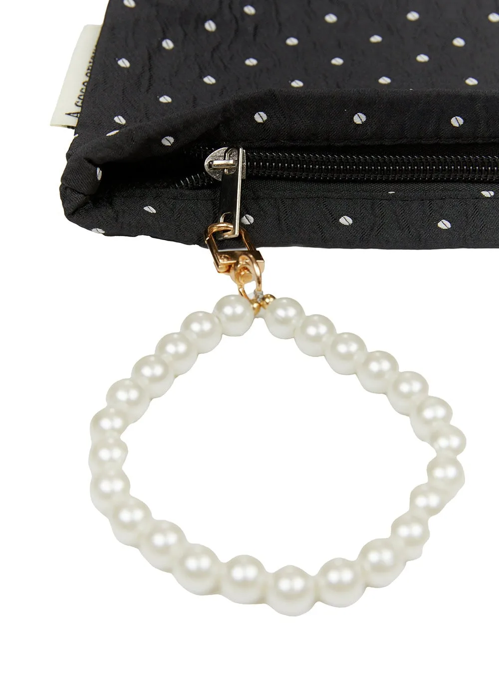 Polka Dot Pearl Strap Makeup Pouch IU419 sold by Lewkin product image thumbnail 4