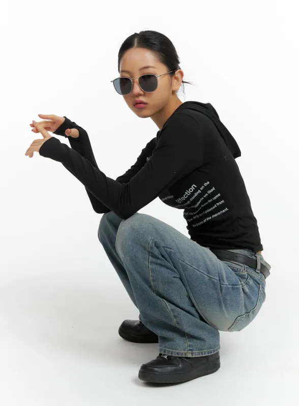 Square Metal Frame Sunglasses IF421 sold by Lewkin