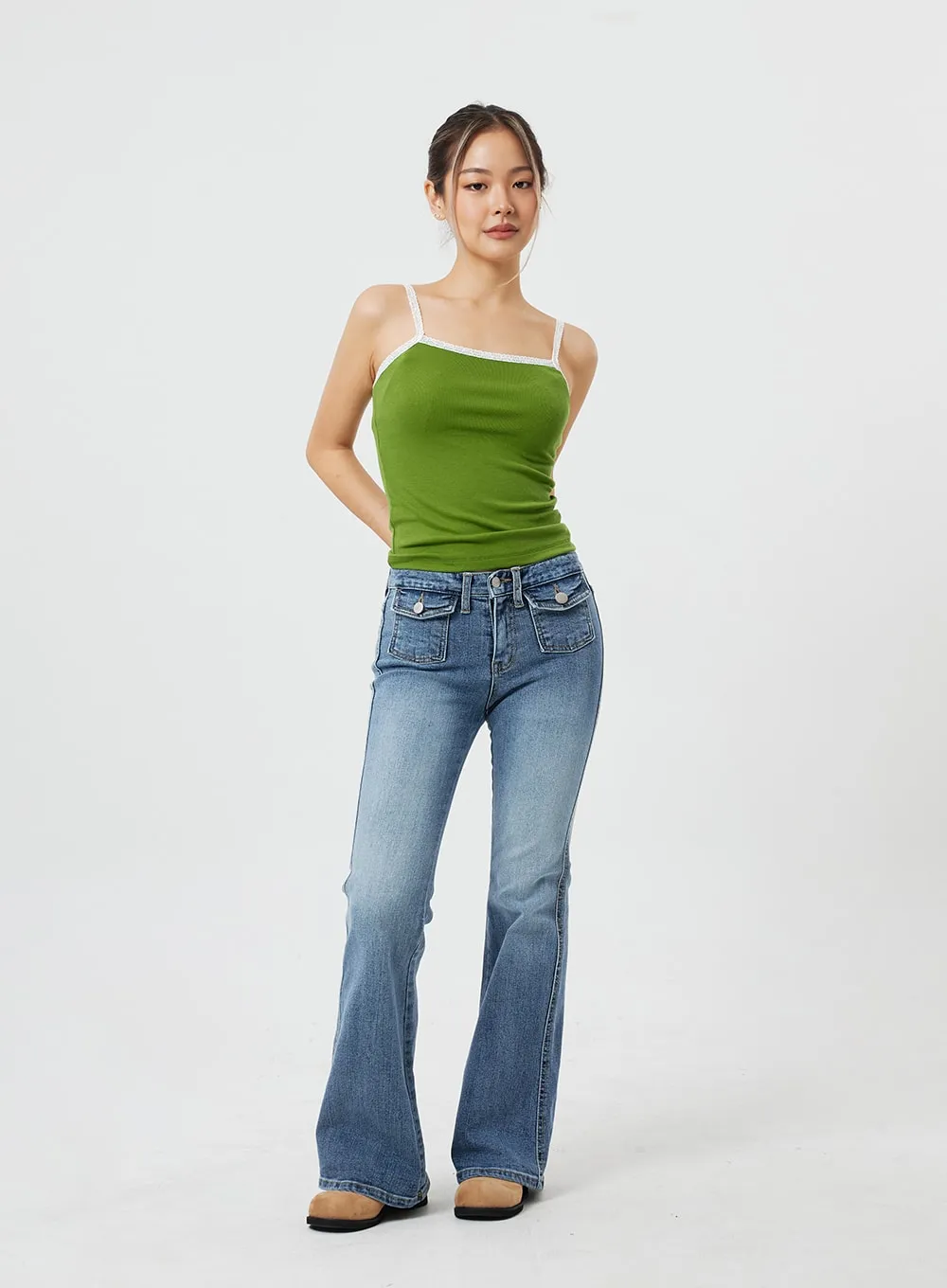 Square Neck Tank Top CF317 sold by Lewkin product image thumbnail 3