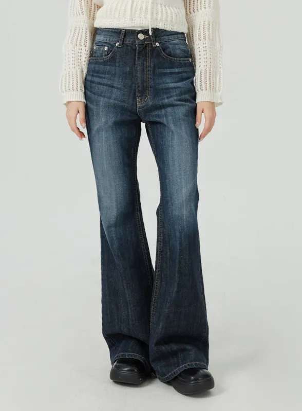 Dark Wash Bootcut Jeans BM322 sold by Lewkin