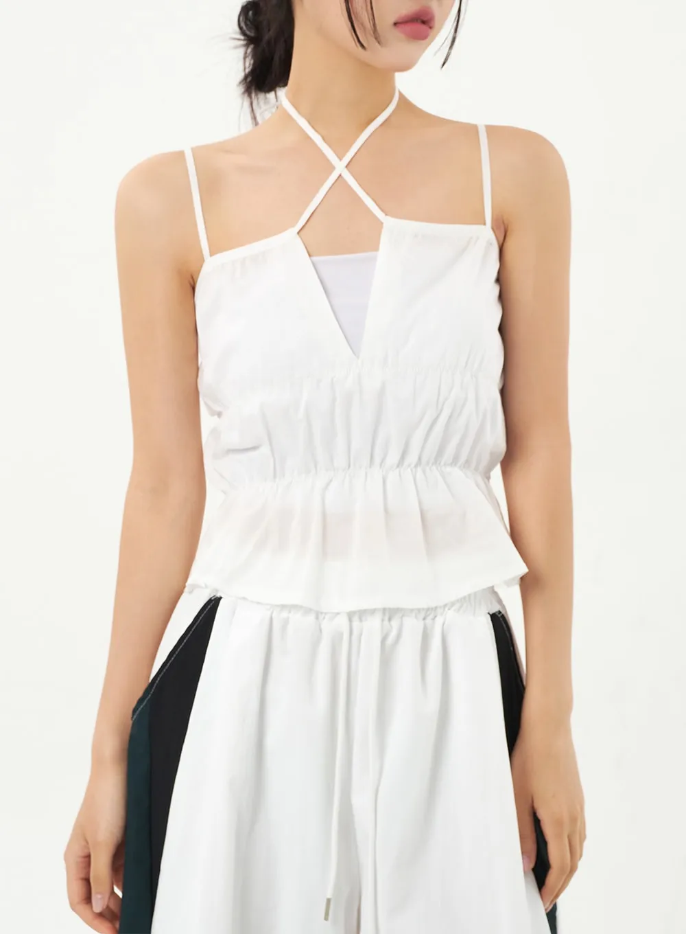 Thin Strap Cropped Top CA326 sold by Lewkin product image thumbnail 2