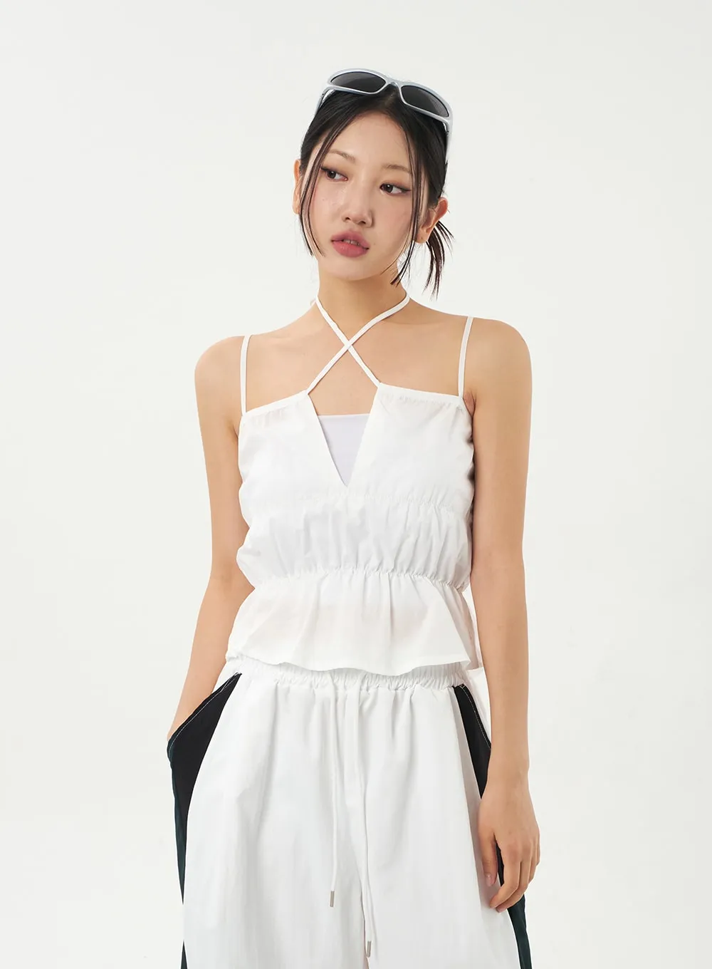 Thin Strap Cropped Top CA326 sold by Lewkin product image thumbnail 5