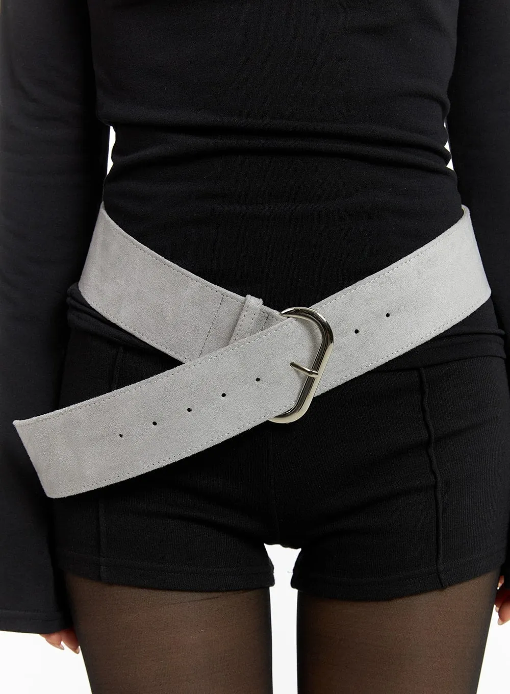 Solid Suede Thick Belt CM421 sold by Lewkin product image thumbnail 2