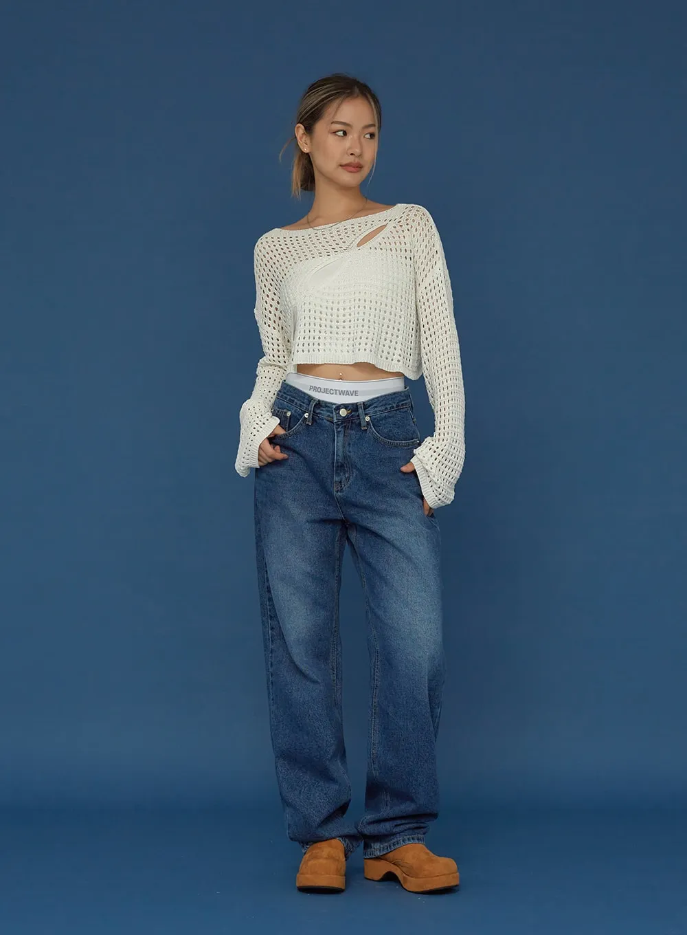 Wide Denim Pants CG04 sold by Lewkin product image thumbnail 4