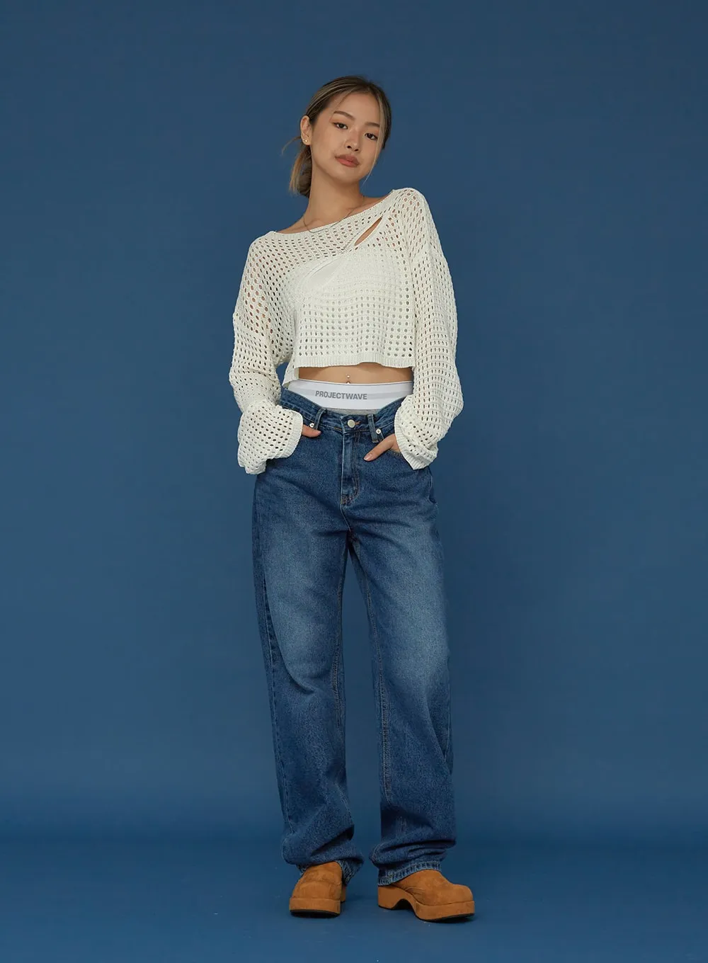 Wide Denim Pants CG04 sold by Lewkin product image thumbnail 3