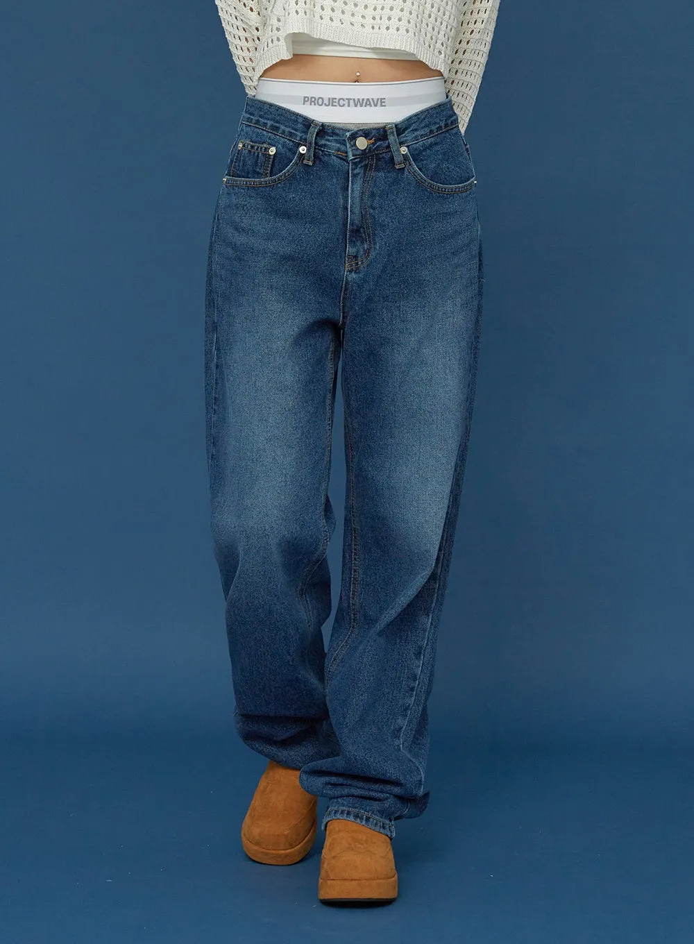 Wide Denim Pants CG04 sold by Lewkin product image thumbnail 5