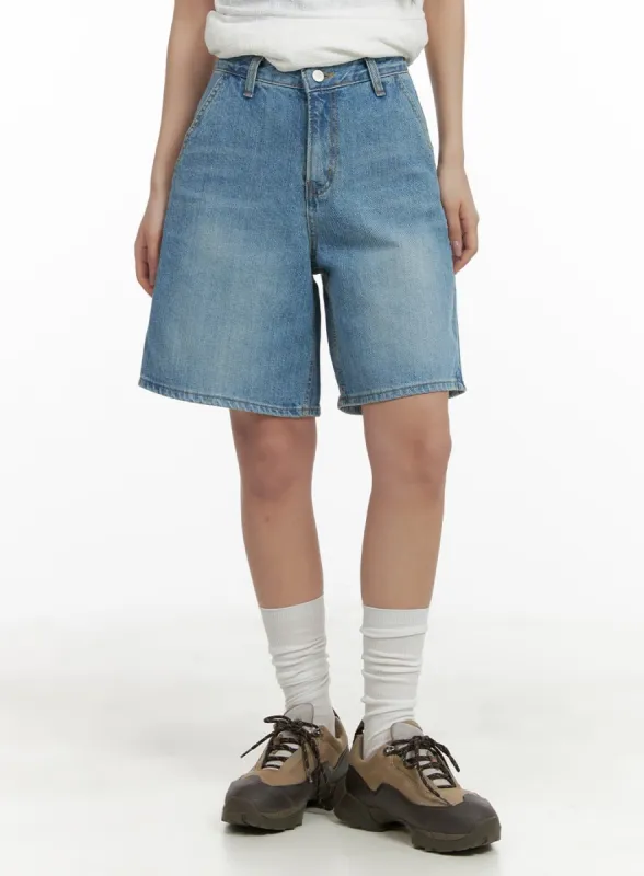 Washed Wide Leg Jorts CA409 sold by Lewkin