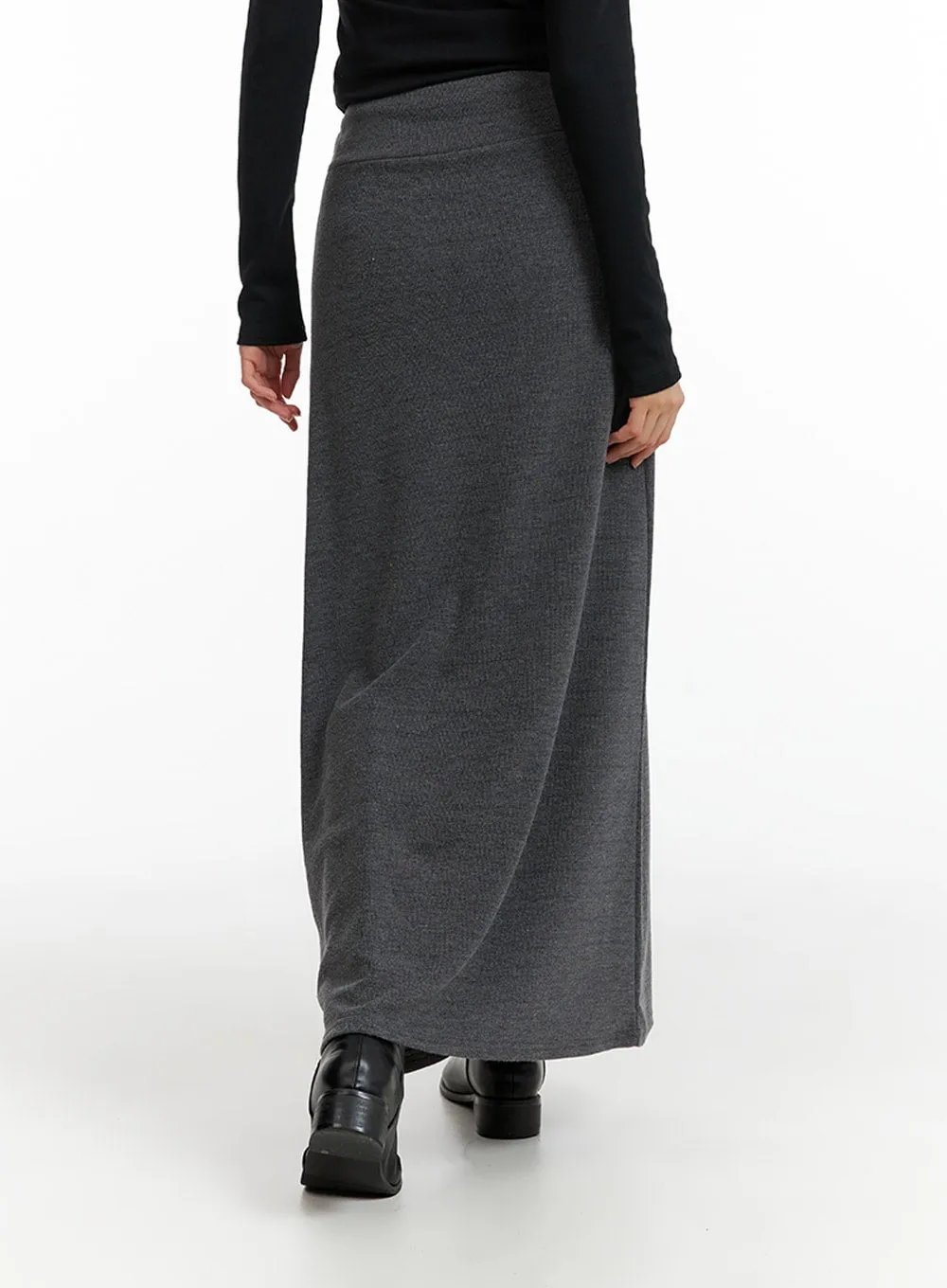 Basic Banded Maxi Skirt IF402 sold by Lewkin product image thumbnail 5