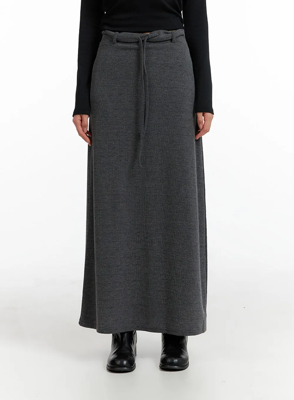 Basic Banded Maxi Skirt IF402 sold by Lewkin product image thumbnail 4