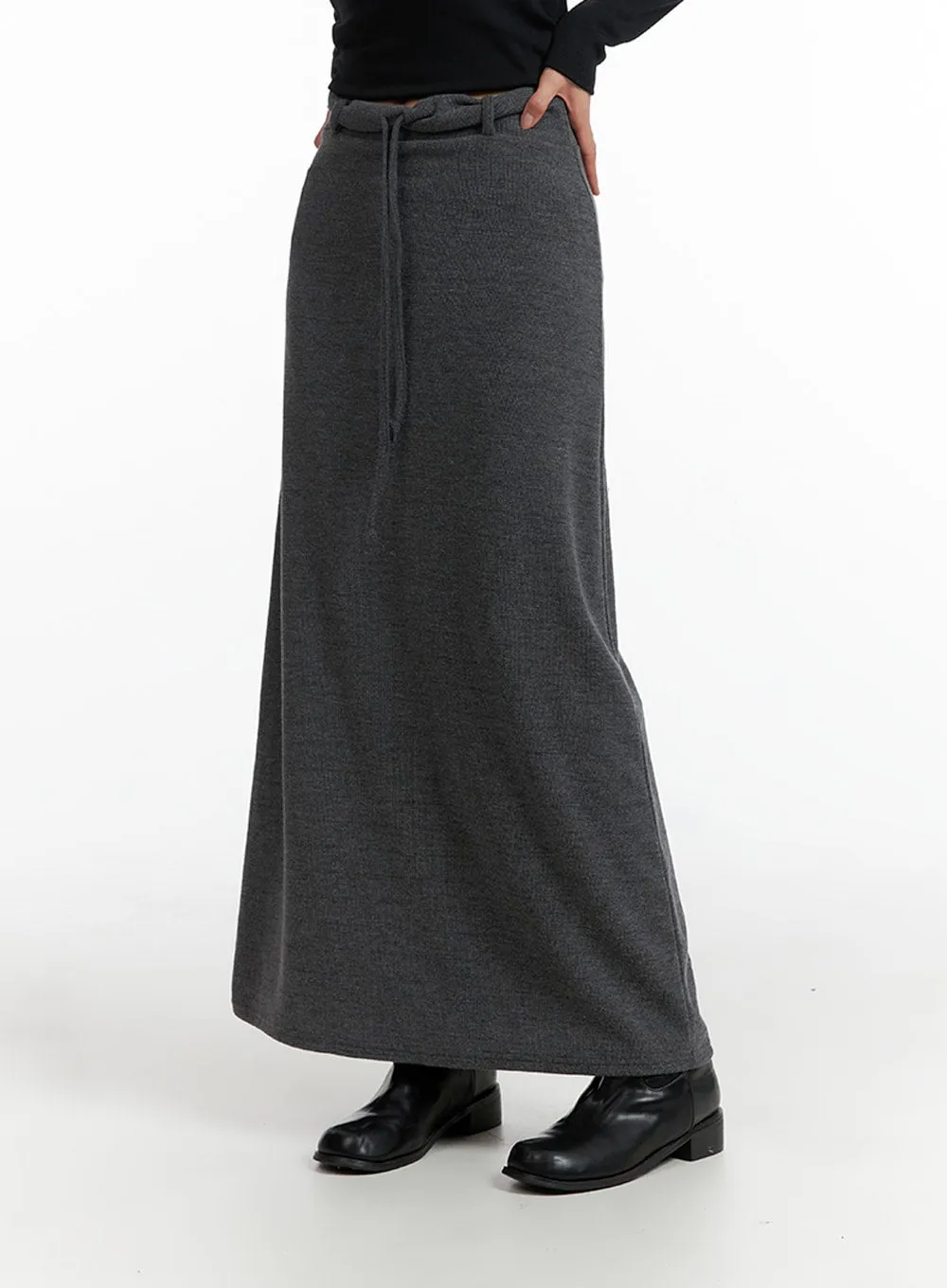 Basic Banded Maxi Skirt IF402 sold by Lewkin product image thumbnail 2