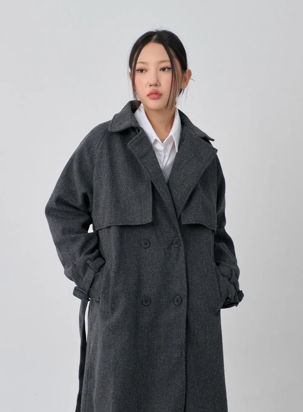 Trench Long Coat CN14 sold by Lewkin product image thumbnail 5
