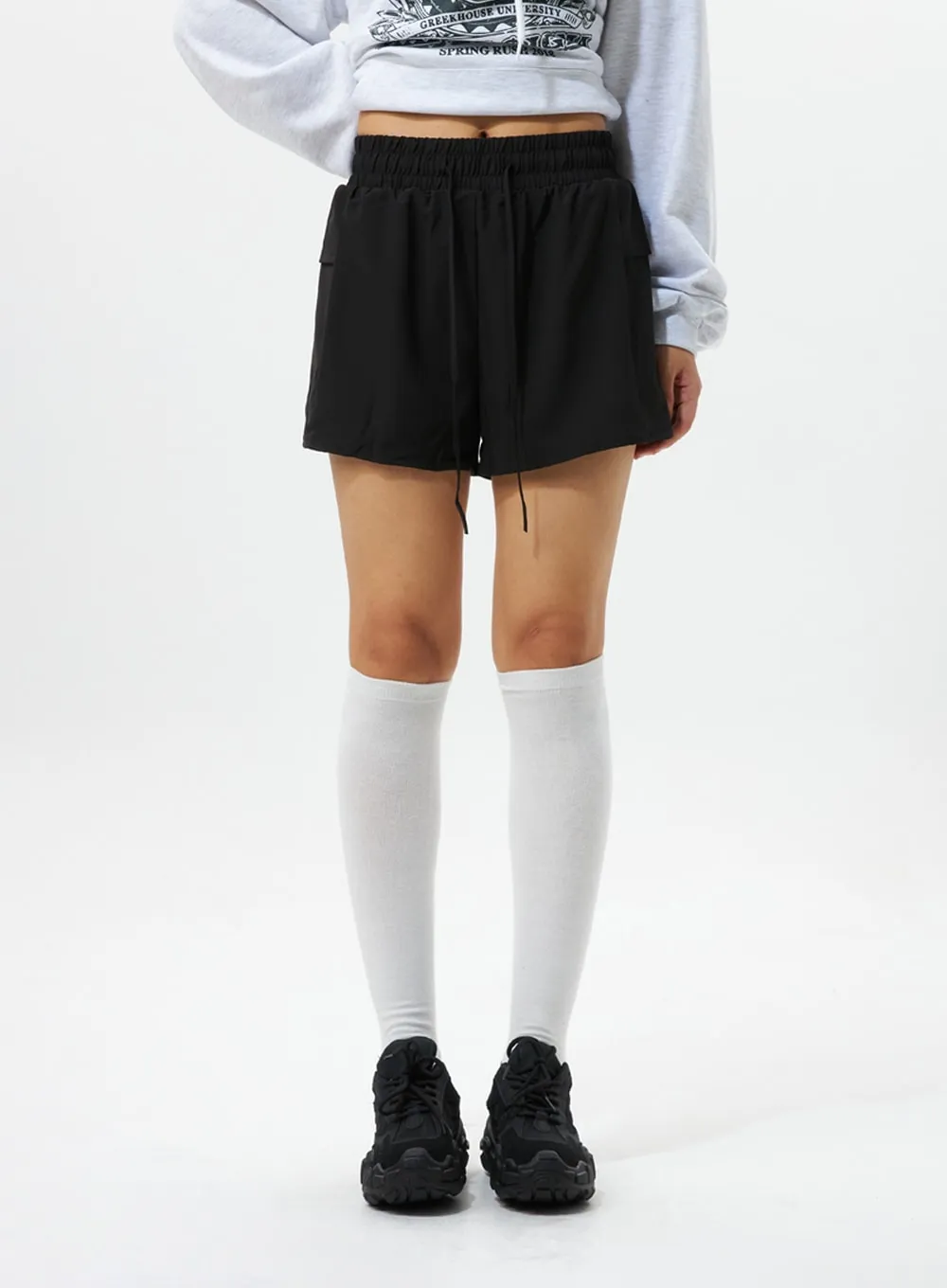 Banded Nylon Shorts IS319 sold by Lewkin product image thumbnail 2