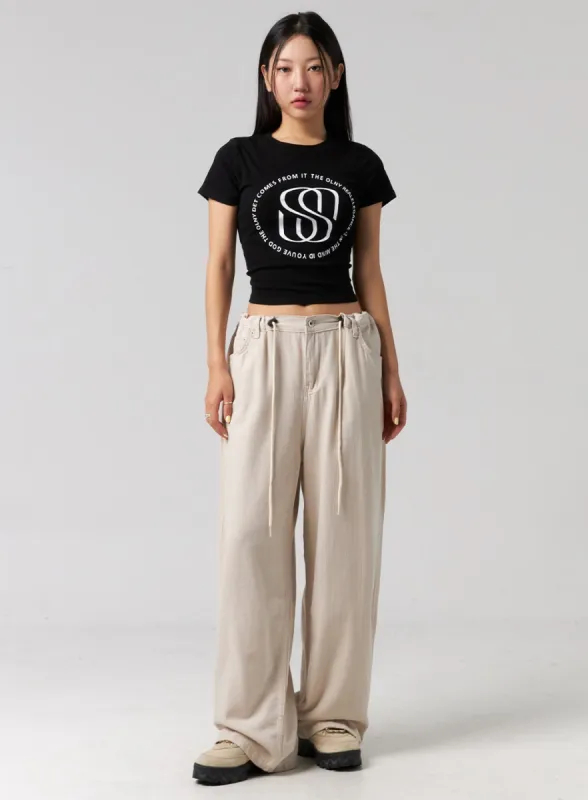 WideFit Cotton String Pants CG323 sold by Lewkin