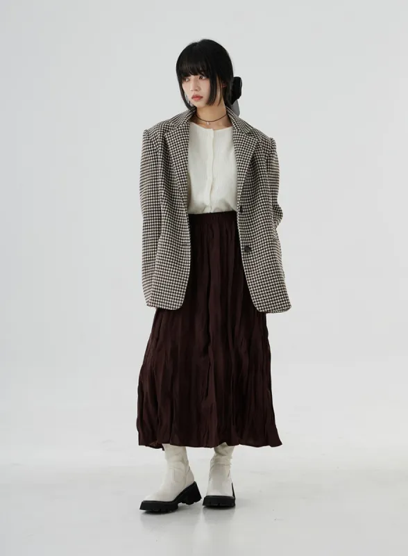 Ruffle A-Line Long Skirt OO24 sold by Lewkin