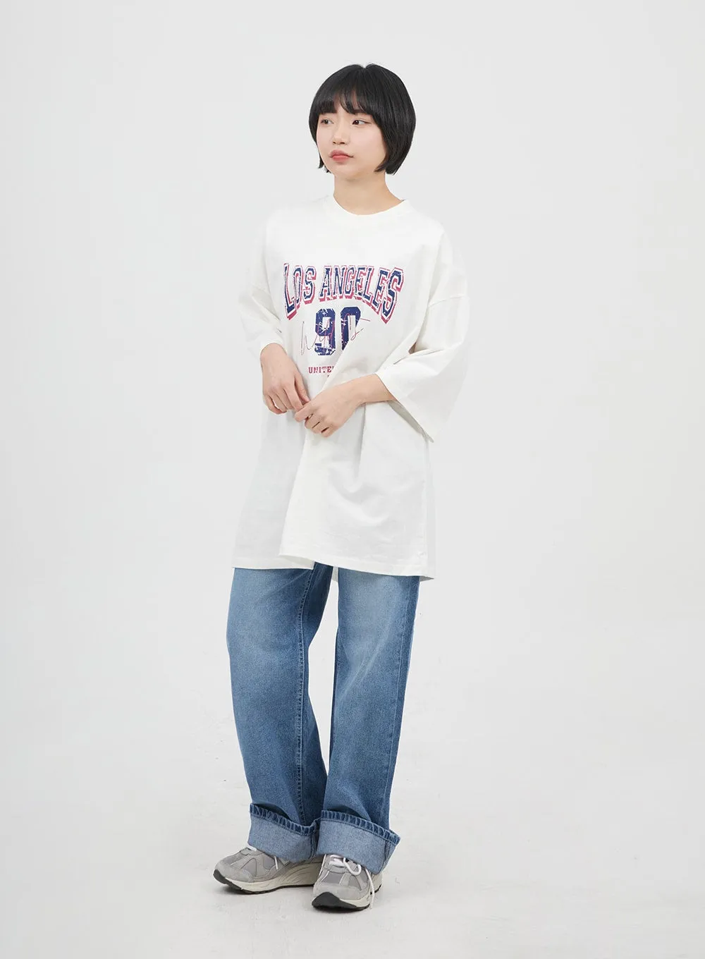 Graphic Oversized Tee BM313 sold by Lewkin product image thumbnail 4