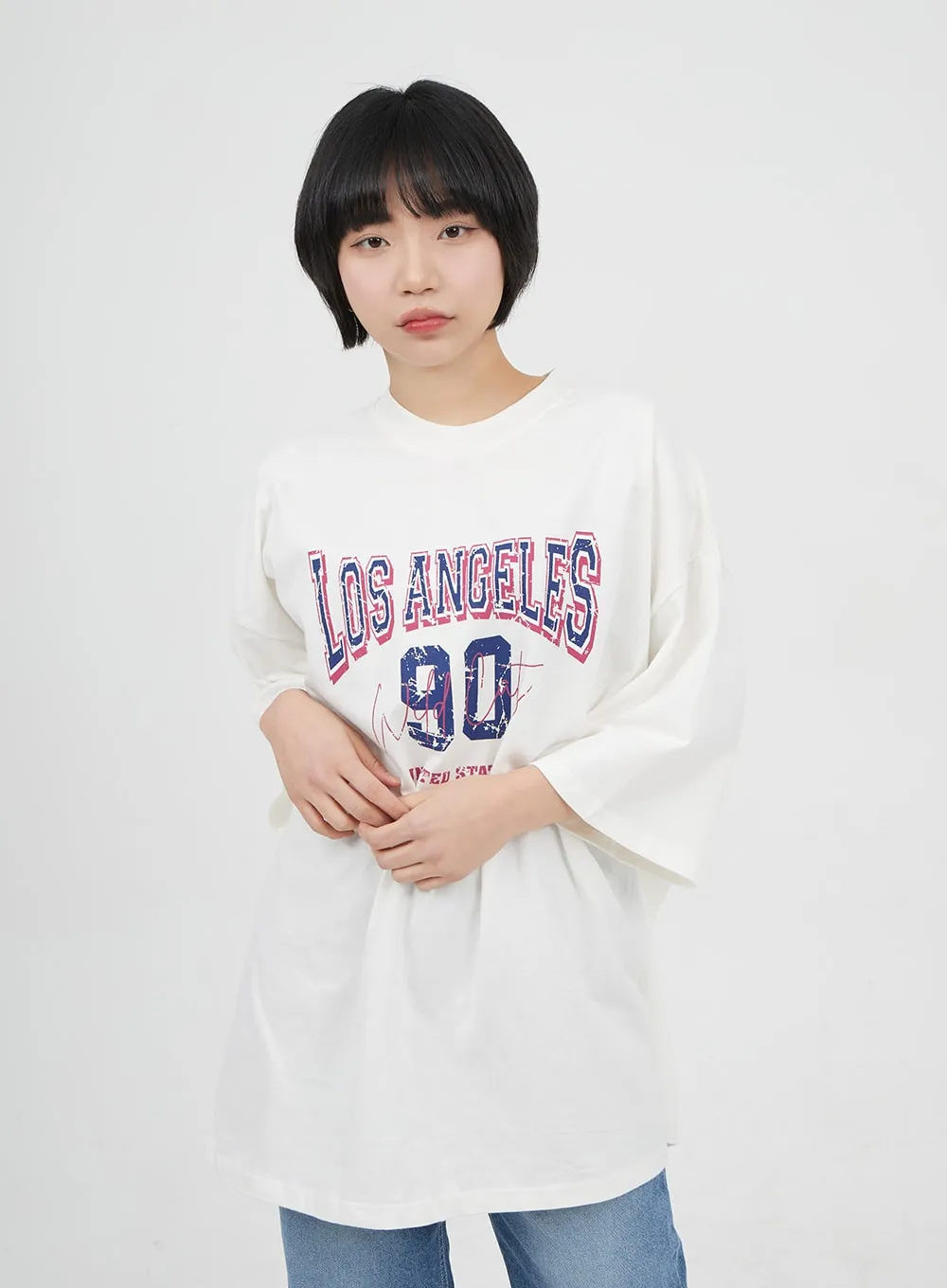 Graphic Oversized Tee BM313 sold by Lewkin product image thumbnail 2