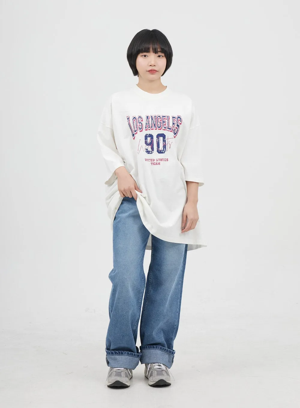 Graphic Oversized Tee BM313 sold by Lewkin product image thumbnail 5