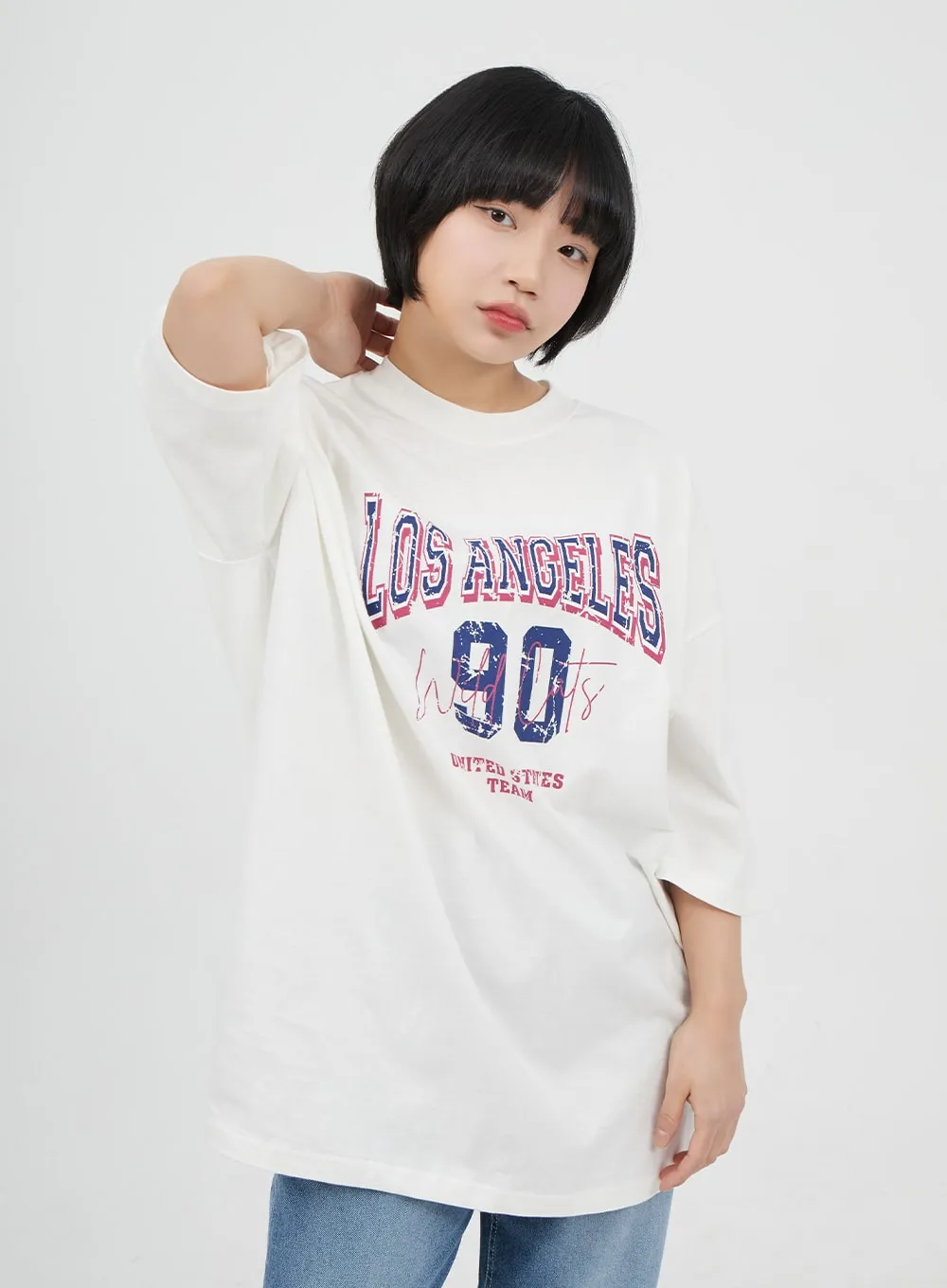 Graphic Oversized Tee BM313 sold by Lewkin product image thumbnail 3