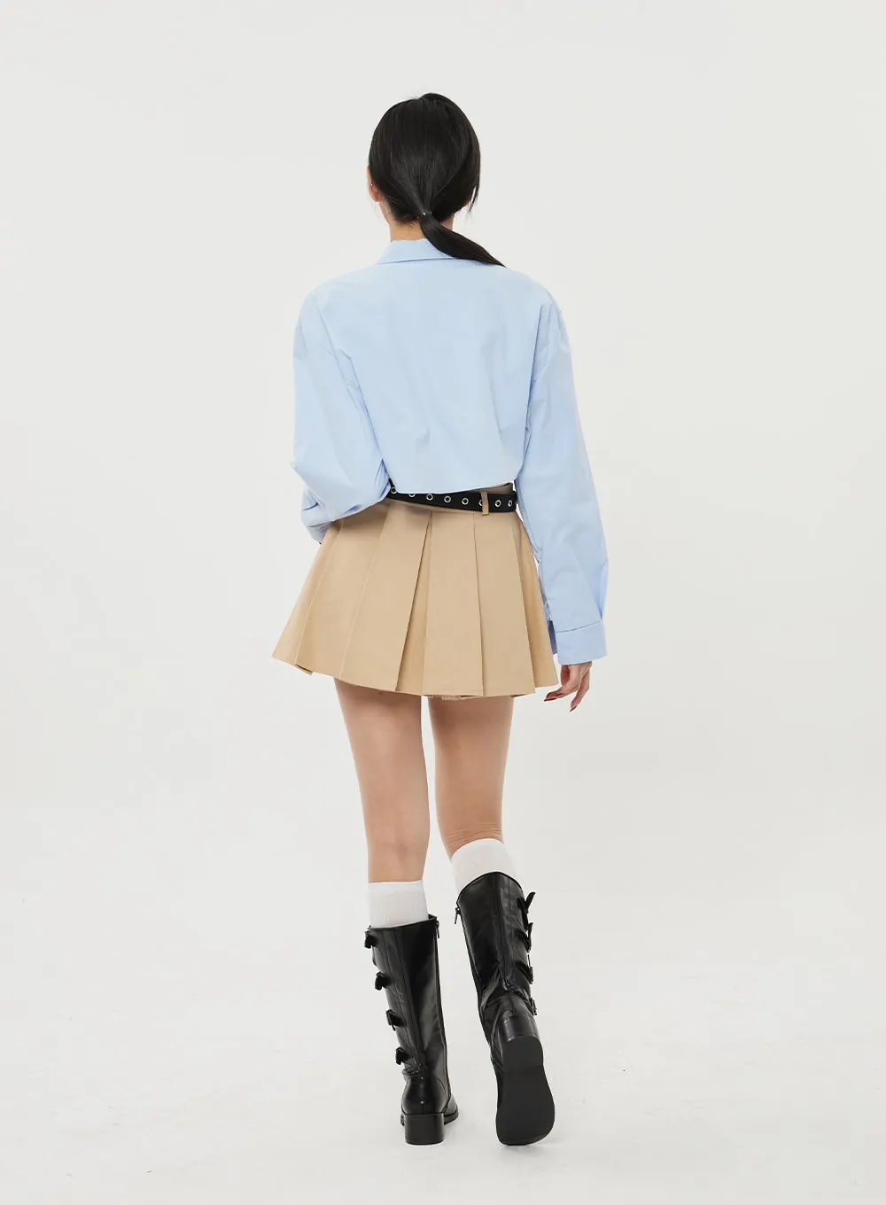 Pocket Pleated Mini Skirt BF315 sold by Lewkin product image thumbnail 4