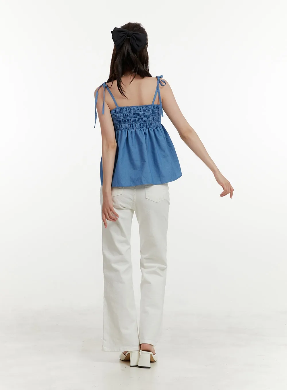 Solid Loose-Fit Cotton Pants OY409 sold by Lewkin product image thumbnail 4