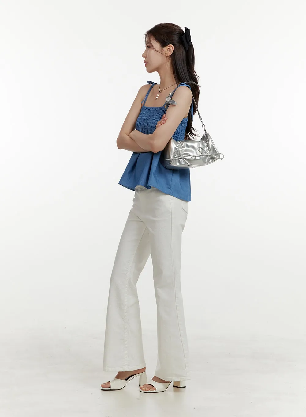 Solid Loose-Fit Cotton Pants OY409 sold by Lewkin product image thumbnail 3